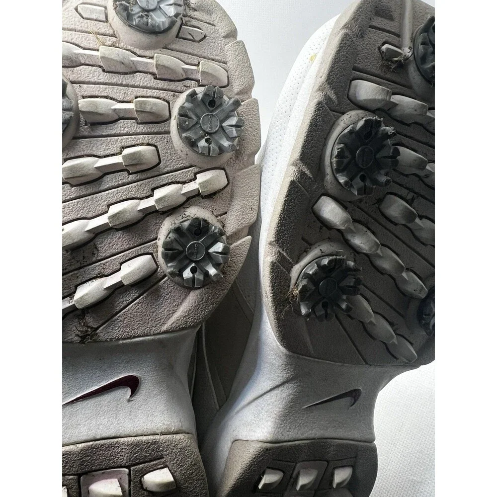 Nike Golf Sneakers Womens 8 39 Sport Performance White Leather Spikes 309888161